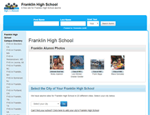 Tablet Screenshot of franklinhighschoolalumni.com